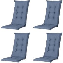 Höffner Auflage hoch 4er-Set Basic ¦ blau ¦ Maße (cm): B: 50 H: 6