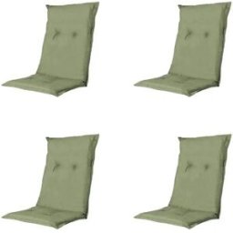 Höffner Auflage niedrig 4er-Set Basic ¦ grün ¦ Maße (cm): B: 50 H: 6