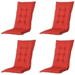 Höffner Auflage hoch 4er-Set Basic ¦ rot ¦ Maße (cm): B: 50 H: 6