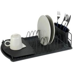 Höffner Geschirrabtropfer Basic ¦ schwarz ¦ Maße (cm): B: 47,5 H: 11