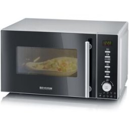 Severin MW 7773 Mikrowelle mit Heißluft und Grill schwarz/silber - Refurbished