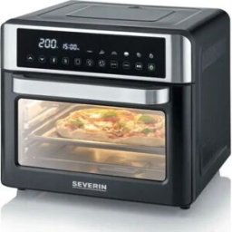 Severin TO 9579 "Bake & Fry" Mini-Backofen schwarz/silber - Refurbished