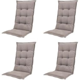 Madison Hochlehner-Auflage Basic taupe 123 x 50 cm 4er-Set