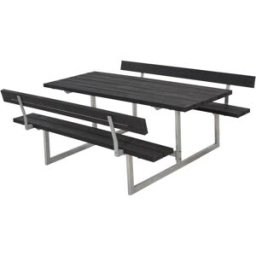 Plus Kombimöbel Basic 177 x 184 x 72 cm, 2 Rückenlehnen, Kunststoff schwarz