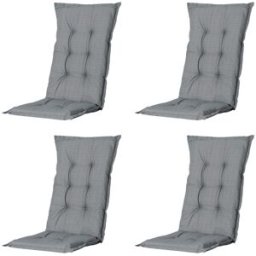 Madison Hochlehner-Auflage Basic grau 123 x 50 cm 4er-Set