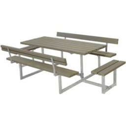 Plus Kombimöbel Basic 260 x 184 x 73 cm mit 2 Rückenlehnen, graubraun