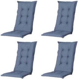 Madison Hochlehner-Auflage Basic kobalt 123 x 50 cm 4er-Set