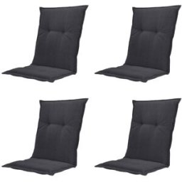 Madison Niederlehner-Auflage Basic schwarz 105 x 50 cm 4er-Set