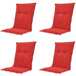 Madison Niederlehner-Auflage Basic rot 123 x 50 cm 4er-Set