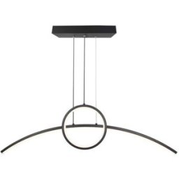 V-Tac Vt-7766 Led-Kronleuchter 30 W Deckenleuchte Modernes Design Hängende Wandleuchte Ringfarbe Schwarz 890 X 250 Mm Licht 4000 K – 6933