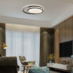 V-Tac Vt-7783 300 Mm 24 W 4000 K Doppelkreis Schwarz Runde Led-Deckenleuchte Modernes Design – Sku 6994