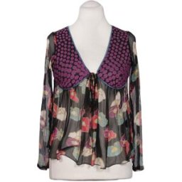 Antik Batik Damen Bluse, Mehrfarbig, Gr. L, Seide - Second Hand