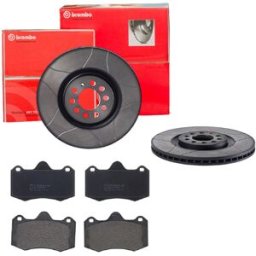 Brembo Bremsensatz, Scheibenbremse Bremsensatz-Vorderachse Max Line / Standard Sk8k0f53a8 Vorderachse Geschlitzt 312mm 25mm Für Vw Seat Audi Lotus