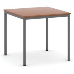 B2B Partner Esstisch BASIC, 80x80 cm, dunkelgraues Metallgestell, Kirsche