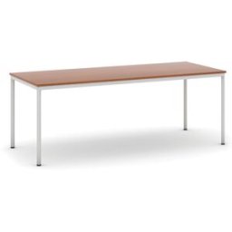 B2B Partner Esstisch BASIC, 200x80 cm, graues Metallgestell, Kirschbaum