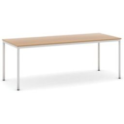 B2B Partner Esstisch BASIC, 200x80 cm, graues Metallgestell, Buche