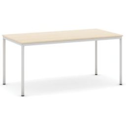 B2B Partner Esstisch BASIC, 160x80 cm, graues Metallgestell, Birke