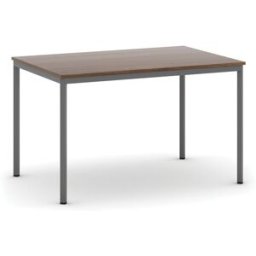 B2B Partner Esstisch BASIC, 120x80 cm, dunkelgraues Metallgestell, Nussbaum