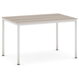 B2B Partner Esstisch BASIC, 120x80 cm, graues Metallgestell, Eiche natur