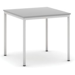 B2B Partner Esstisch BASIC, 80x80 cm, graues Metallgestell, grau