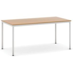 B2B Partner Esstisch BASIC, 160x80 cm, graues Metallgestell, Buche