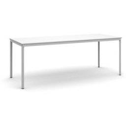 B2B Partner Esstisch BASIC, 200x80 cm, Gestell grau, weiß