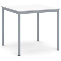 B2B Partner Esstisch BASIC, 80x80 cm, Gestell dunkelgrau, weiße