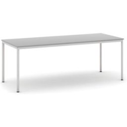 B2B Partner Esstisch BASIC, 200x80 cm, graues Metallgestell, grau