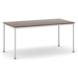 B2B Partner Esstisch BASIC, 160x80 cm, graues Metallgestell, Nussbaum