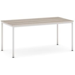 B2B Partner Esstisch BASIC, 160x80 cm, graues Metallgestell, Eiche natur