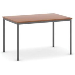 B2B Partner Esstisch BASIC, 120x80 cm, dunkelgraues Metallgestell, Kirsche