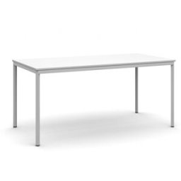 B2B Partner Esstisch BASIC, 160x80 cm, Gestell grau, weiße