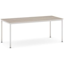 B2B Partner Esstisch BASIC, 180x80 cm, graues Metallgestell, Eiche natur
