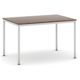 B2B Partner Esstisch BASIC, 120x80 cm, graues Metallgestell, Nussbaum