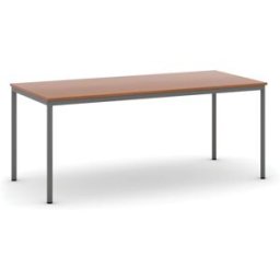 B2B Partner Esstisch BASIC, 180x80 cm, dunkelgraues Metallgestell, Kirschbaum