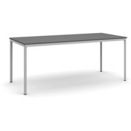 B2B Partner Esstisch BASIC, 180x80 cm, Gestell grau, Graphit