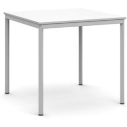 B2B Partner Esstisch BASIC, 80x80 cm, Gestell grau, weiße