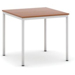 B2B Partner Esstisch BASIC, 80x80 cm, graues Metallgestell, Kirsche