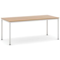 B2B Partner Esstisch BASIC, 180x80 cm, graues Metallgestell, Buche