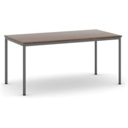 B2B Partner Esstisch BASIC, 160x80 cm, dunkelgraues Metallgestell, Nussbaum
