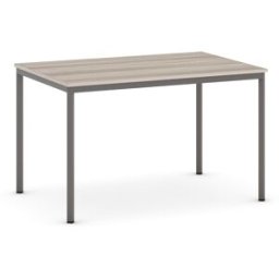 B2B Partner Esstisch BASIC, 120x80 cm, dunkelgraues Metallgestell, Eiche natur
