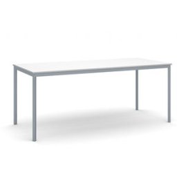 B2B Partner Esstisch BASIC, 180x80 cm, Gestell dunkelgrau, weiß