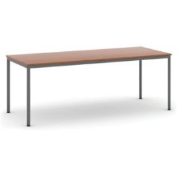 B2B Partner Esstisch BASIC, 200x80 cm, dunkelgraues Metallgestell, Kirschbaum