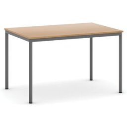 B2B Partner Esstisch BASIC, 120x80 cm, dunkelgraues Metallgestell, Buche