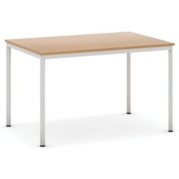 B2B Partner Esstisch BASIC, 120x80 cm, graues Metallgestell, Buche
