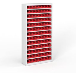 B2B Partner Regal mit Sichtlagerkästen BASIC - 1800 x 400 x 920 mm, 104x Typ A