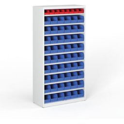 B2B Partner Regal mit Sichtlagerkästen BASIC - 1800 x 400 x 920 mm, 54x A, 8x B