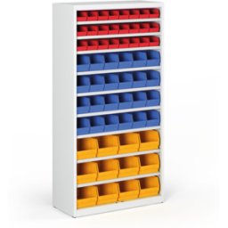 B2B Partner Regal mit Sichtlagerkästen BASIC - 1800 x 400 x 920 mm, 24xA, 24xB, 12xC