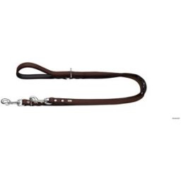 DOG SPORT HUNTER Verstellbare Führleine Basic 13/200, braun/schwarz