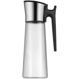 WMF Wasserkaraffe Basic ¦ transparent/klar ¦ Glas,Edelstahl ¦ Maße (cm): H: 31